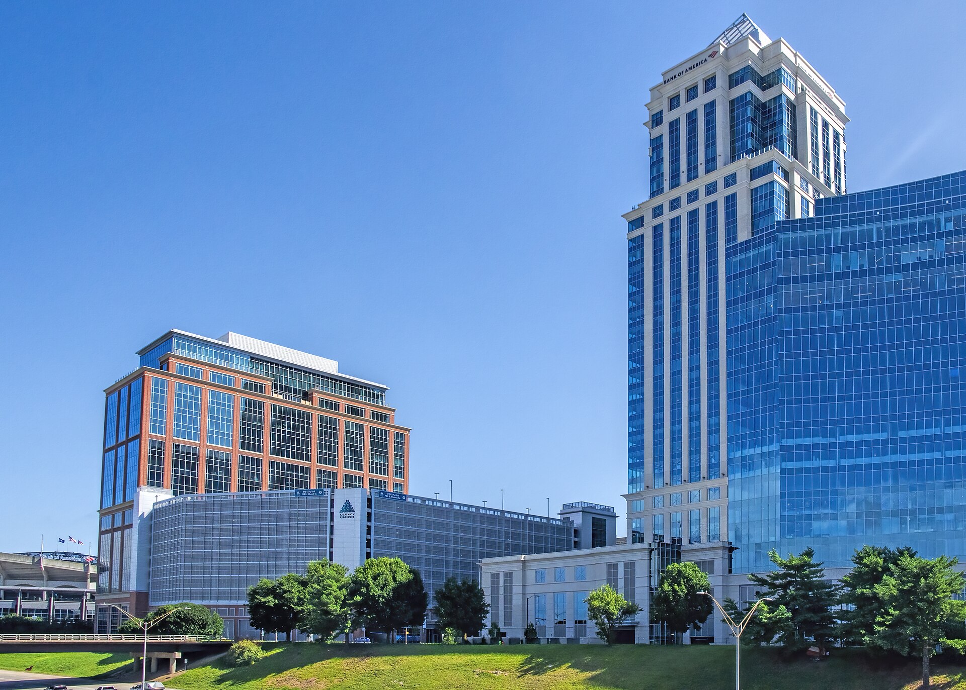 Charlotte buildings in the morning