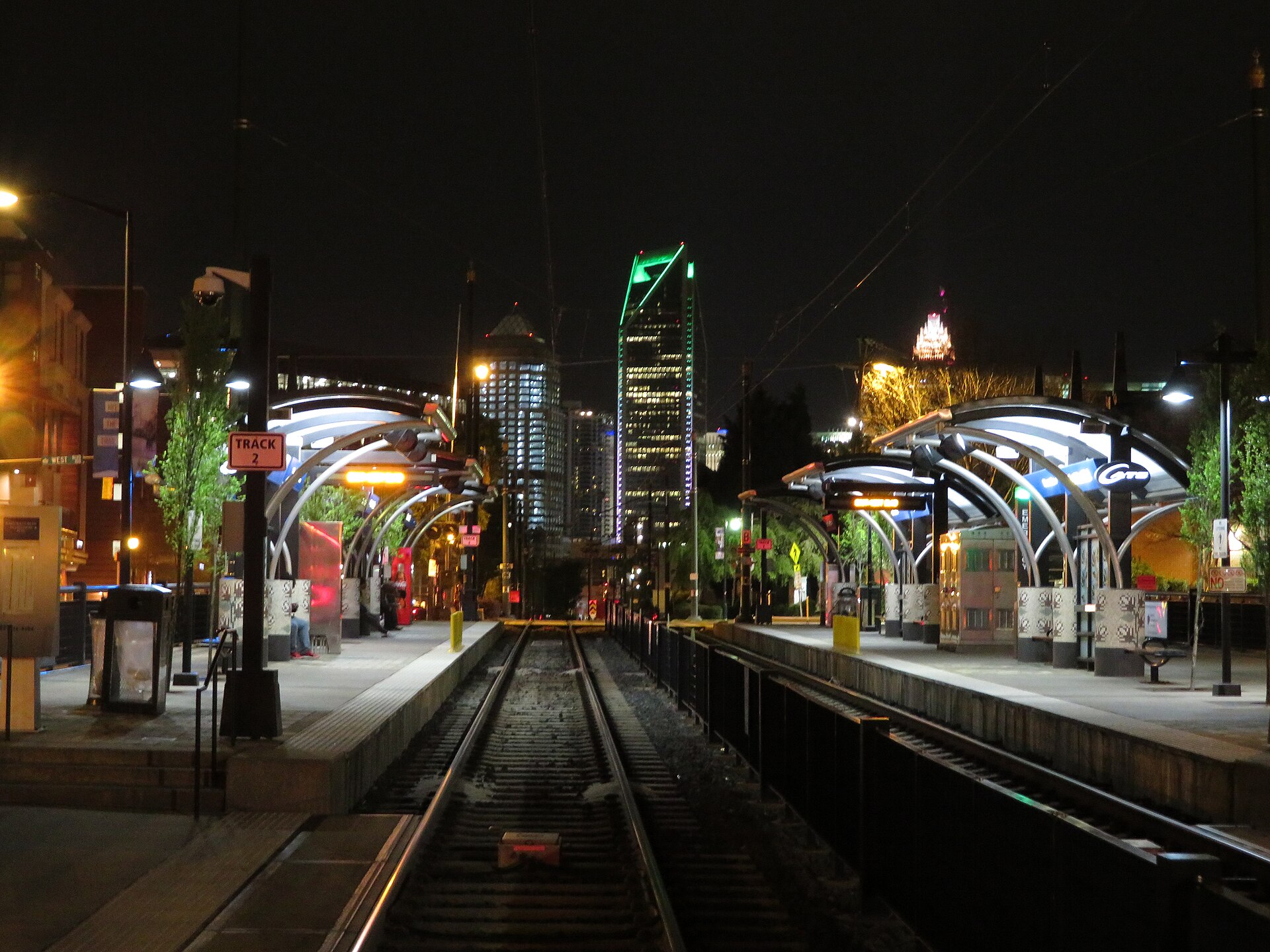 South End light rail station in Charlotte